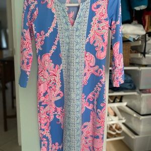 UPF 50+Lilly Pulitzer ChillyLilly Nadine Dress Blue Periwinkle Go With The Flow